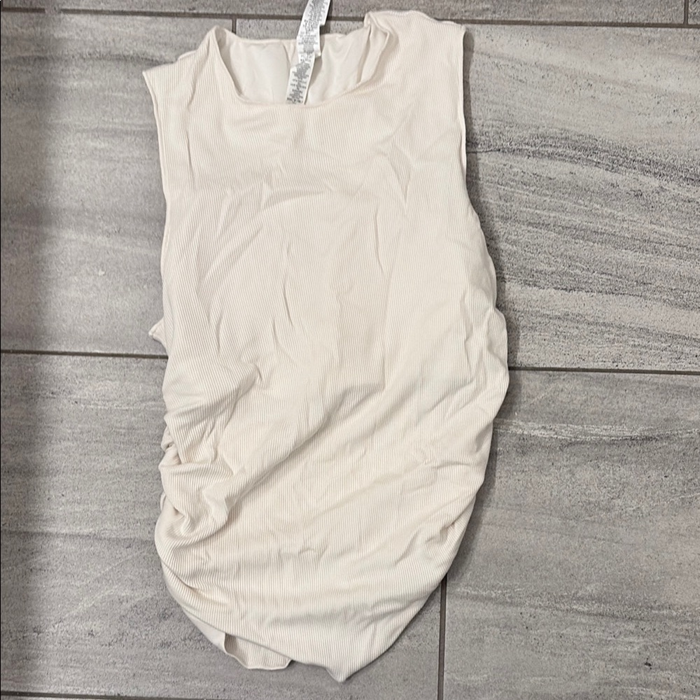 The Ribbed Ruched Side Tank